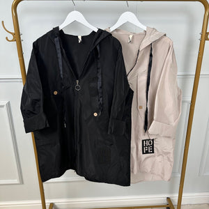 Izzy Hope Mock Pocket Showerproof Mac Coat 10 - 20 Black - Susie's Boutique - | Women's Fashion Online