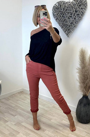 Julia Stretch Magic Trousers 8 - 22 Brick - Susie's Boutique - | Women's Fashion Online
