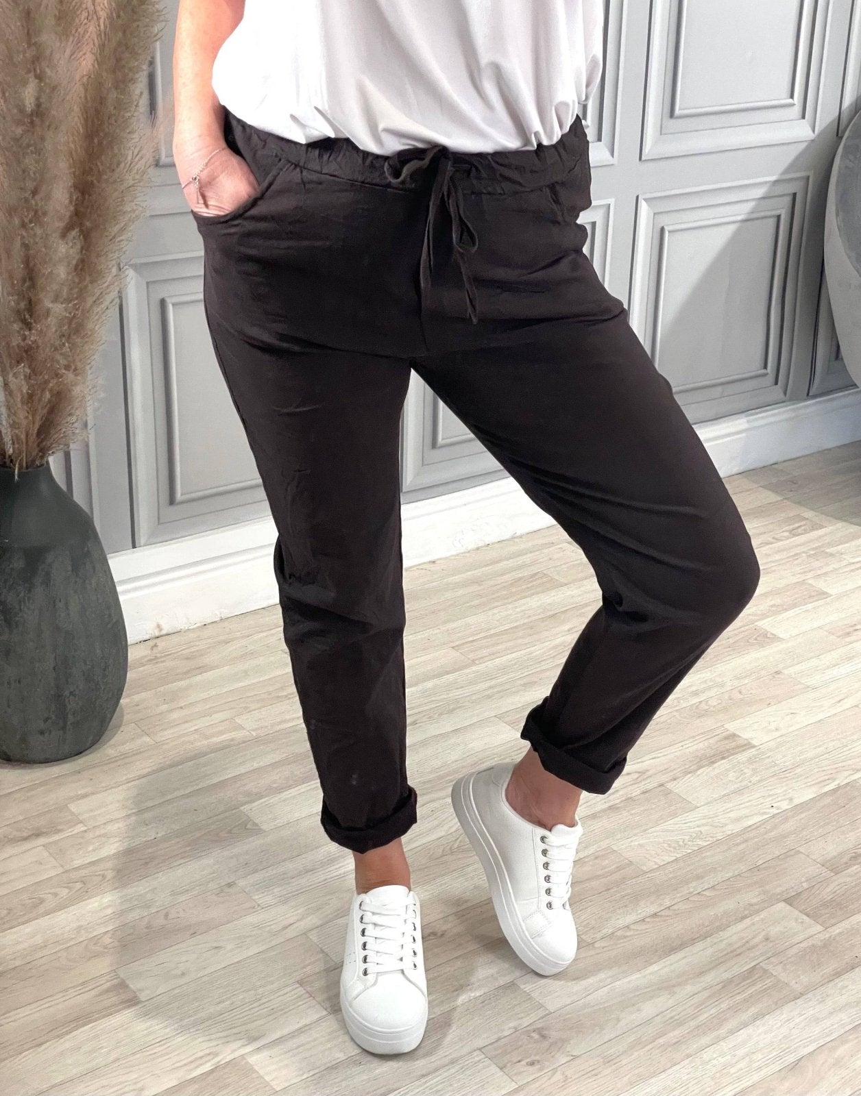 Julia Stretch Magic Trousers 8 - 22 Chocolate - Susie's Boutique - | Women's Fashion Online