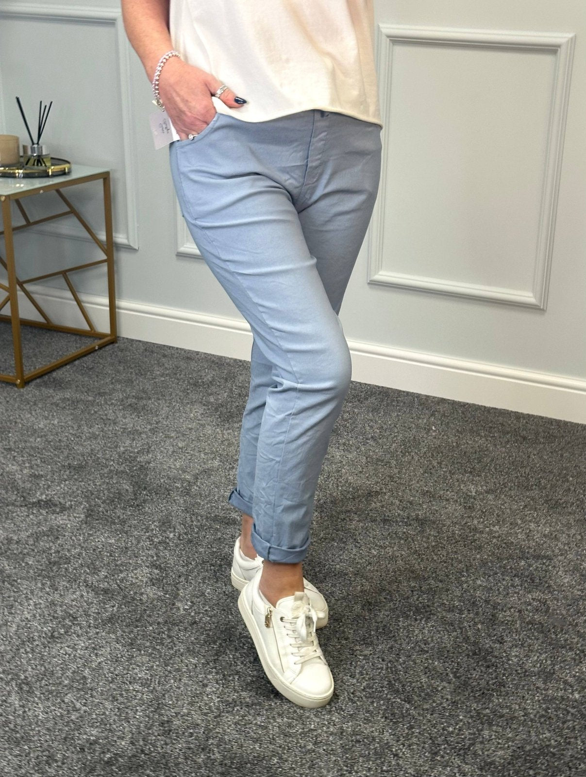 Julia Stretch Magic Trousers 8 - 22 Denim Blue - Susie's Boutique - | Women's Fashion Online