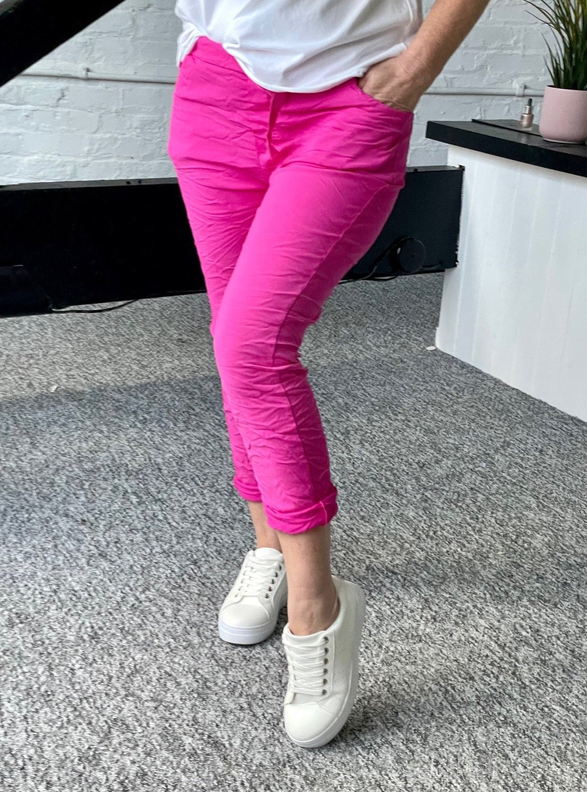 Julia Stretch Magic Trousers 8 - 22 Fushia - Susie's Boutique - | Women's Fashion Online