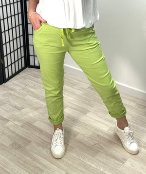 Julia Stretch Magic Trousers 8 - 22 Lime - Susie's Boutique - | Women's Fashion Online