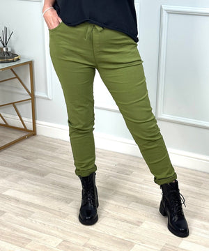 Julia Stretch Magic Trousers 8 - 22 Olive - Susie's Boutique - | Women's Fashion Online