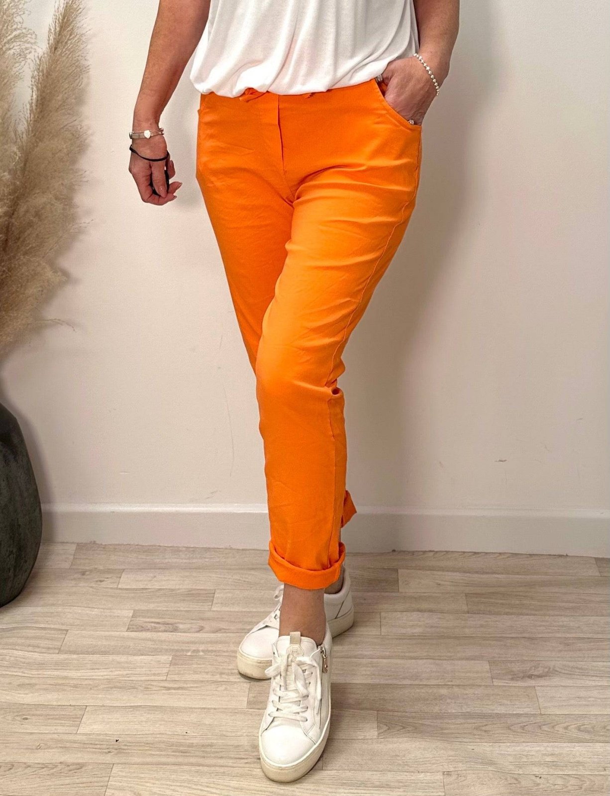 Julia Stretch Magic Trousers 8 - 22 Orange - Susie's Boutique - | Women's Fashion Online