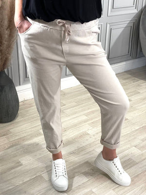 Julia Stretch Magic Trousers 8 - 22 Sand - Susie's Boutique - | Women's Fashion Online