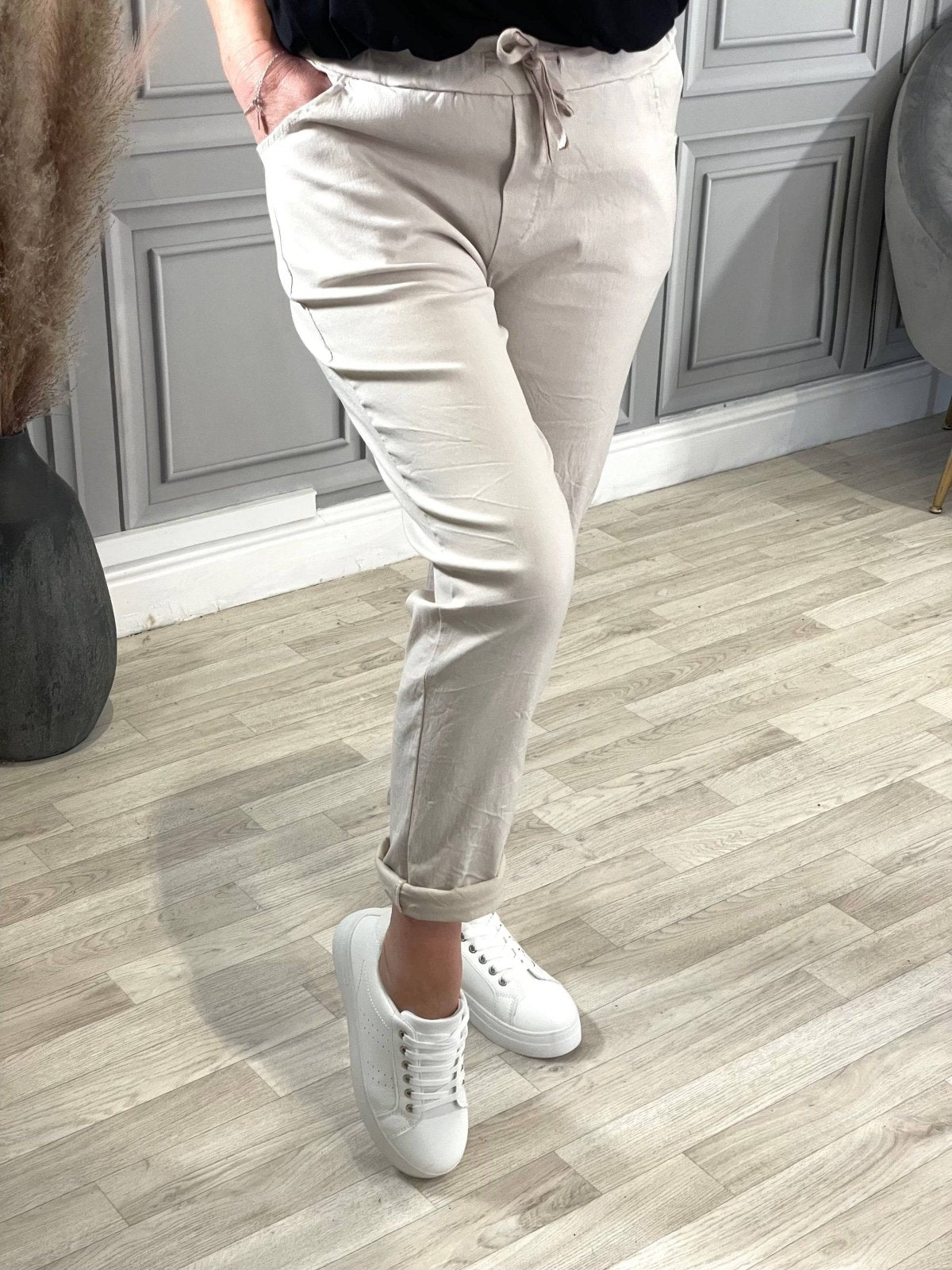 Julia Stretch Magic Trousers 8 - 22 Sand - Susie's Boutique - | Women's Fashion Online