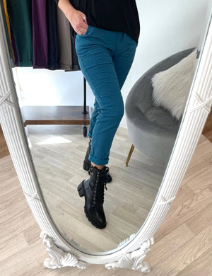 Julia Stretch Magic Trousers 8 - 22 Teal - Susie's Boutique - | Women's Fashion Online