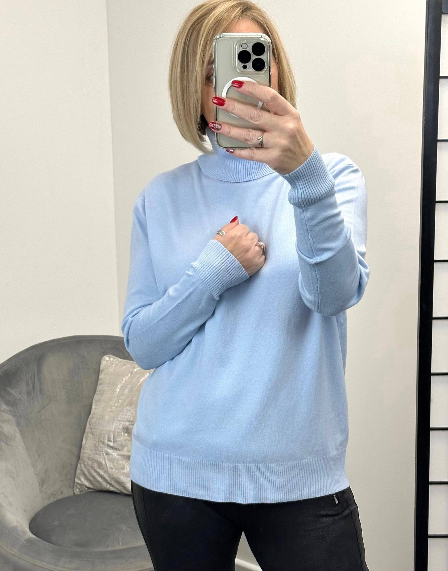 Aspen Knitted Polo Neck Jumper 10-16 - Susie's Boutique