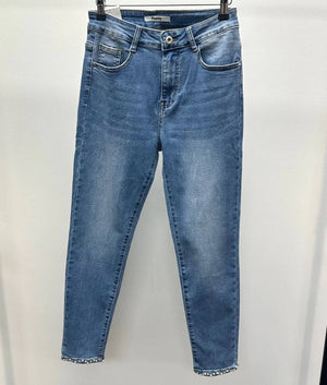 Carmen Diamante Pearl Bow Back Jeans 8-20