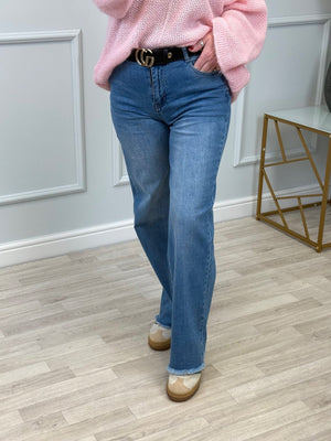 G - Smack Heidi Raw hem Straight Leg Jeans 10 - 20 - Susie's Boutique - | Women's Fashion Online