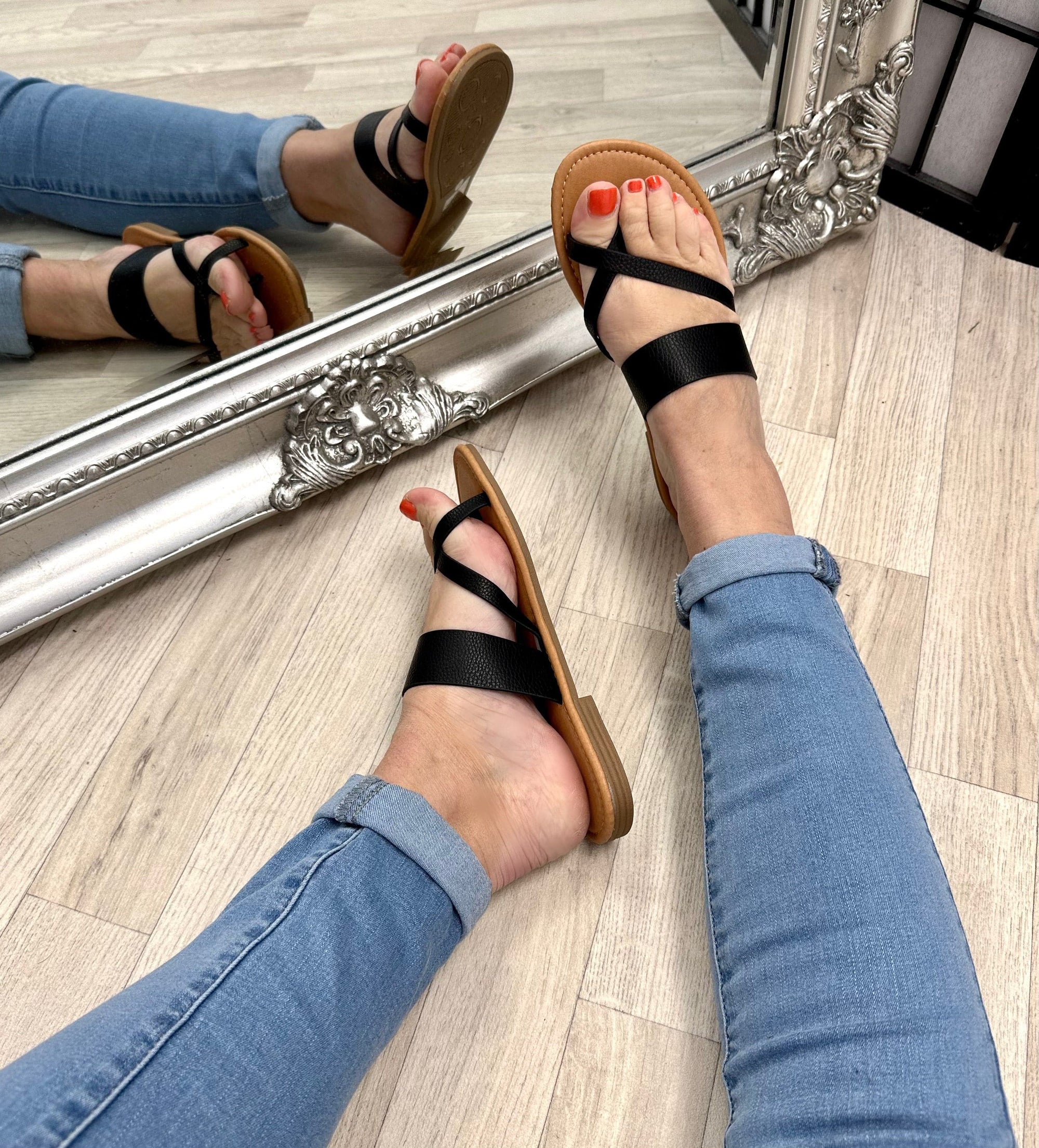 Asymmetric Toe Post Sandals NO RETURNS ON SALE ITEMS