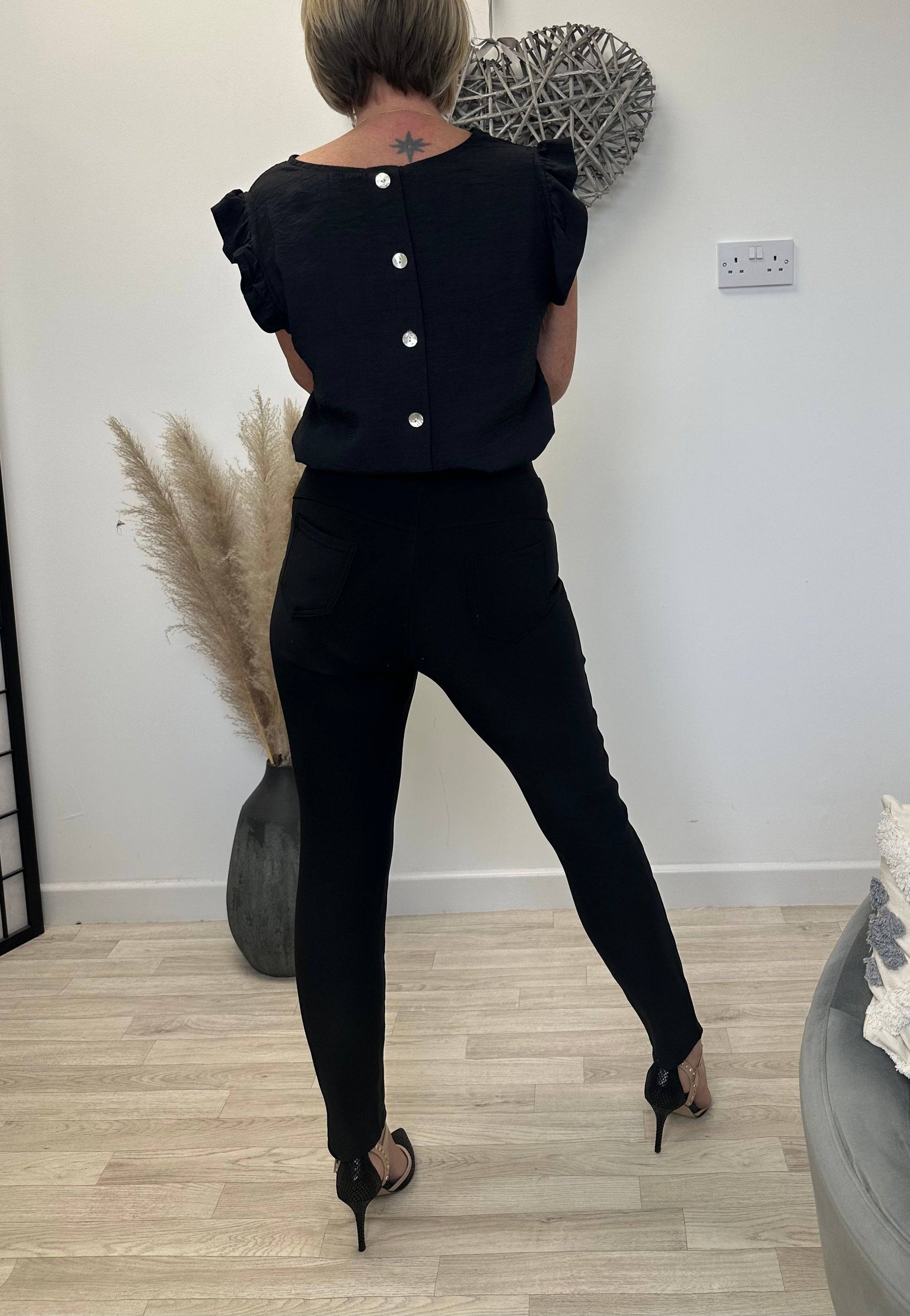 Madi High Waist Pocket Leggings 8-18 Black NO RETURNS ON SALE ITEMS