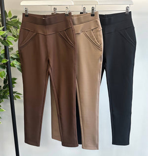 Madi High Waist Pocket Leggings 8-18 Camel NO RETURNS ON SALE ITEMS