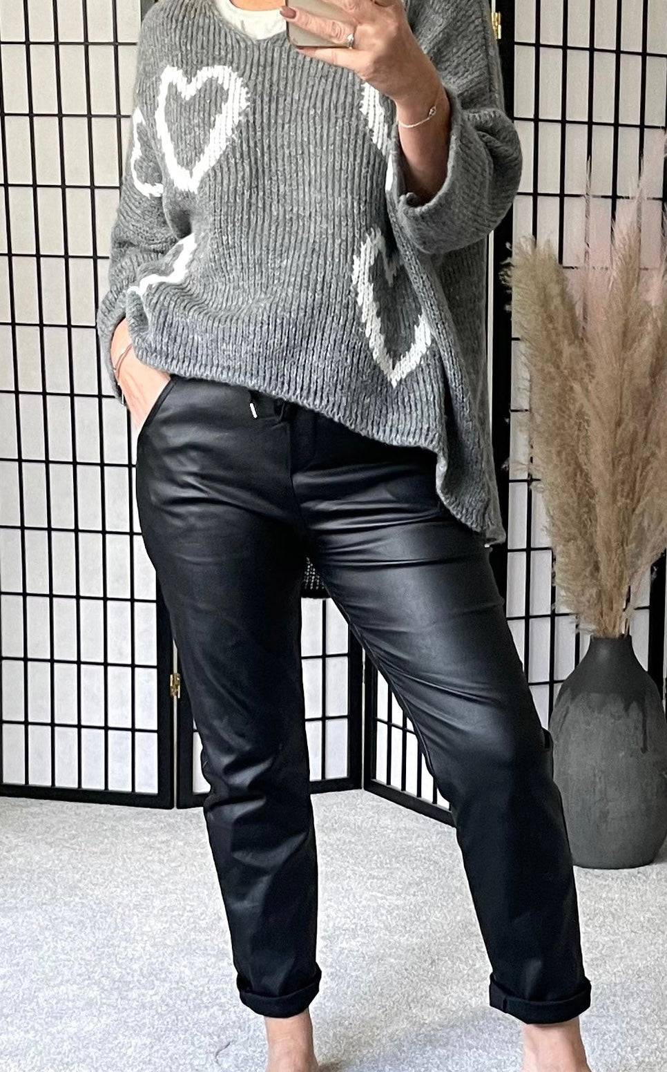 Leather look trousers size 18 2025