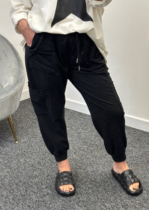 Tanya Cargo Joggers 8-16 Black - Susie's Boutique
