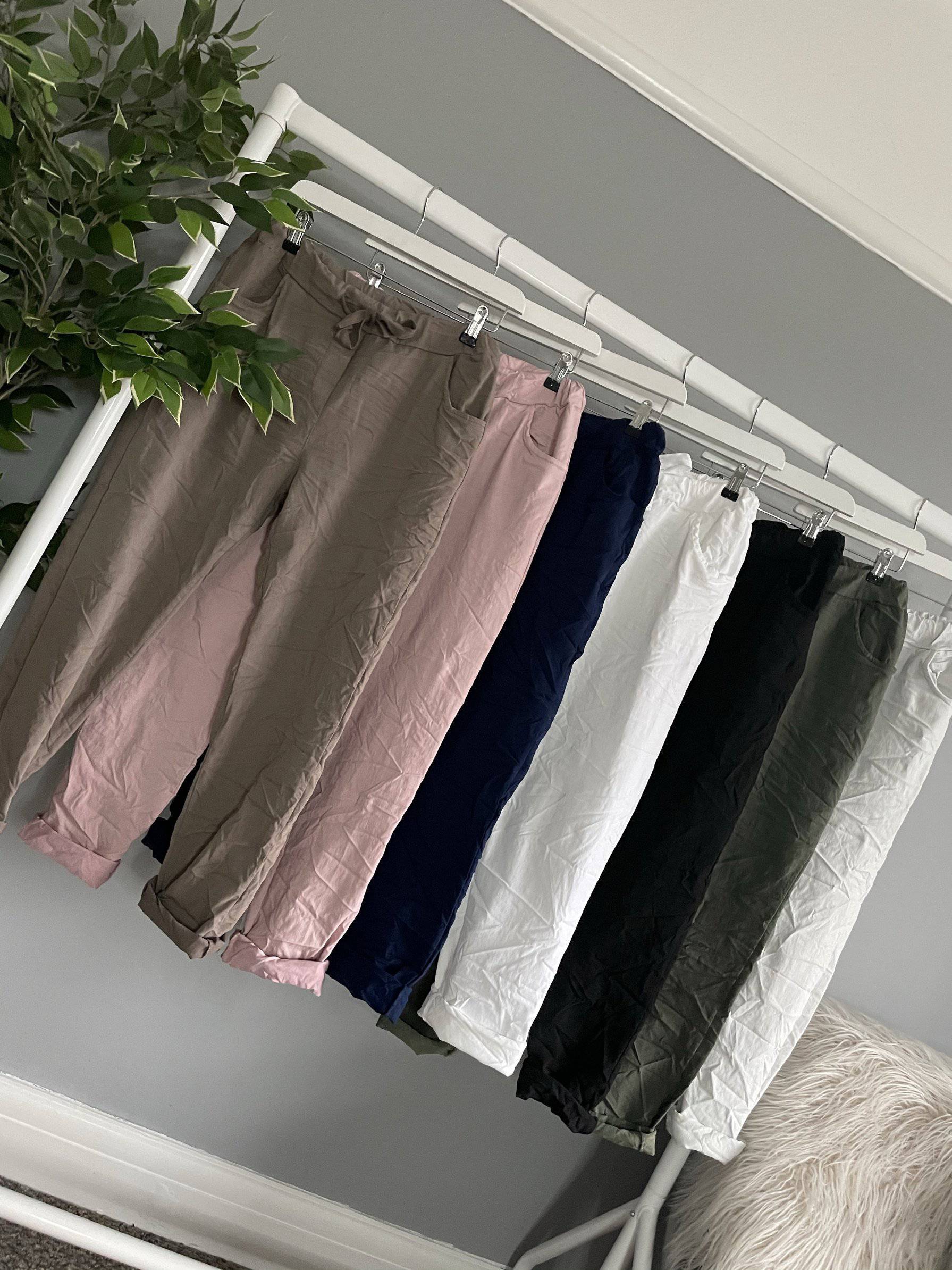 Julia Stretch Magic Trousers 8-16 Blue - Susie's Boutique