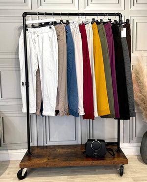 Julia Stretch Magic Trousers 8-22 candy pink - Susie's Boutique