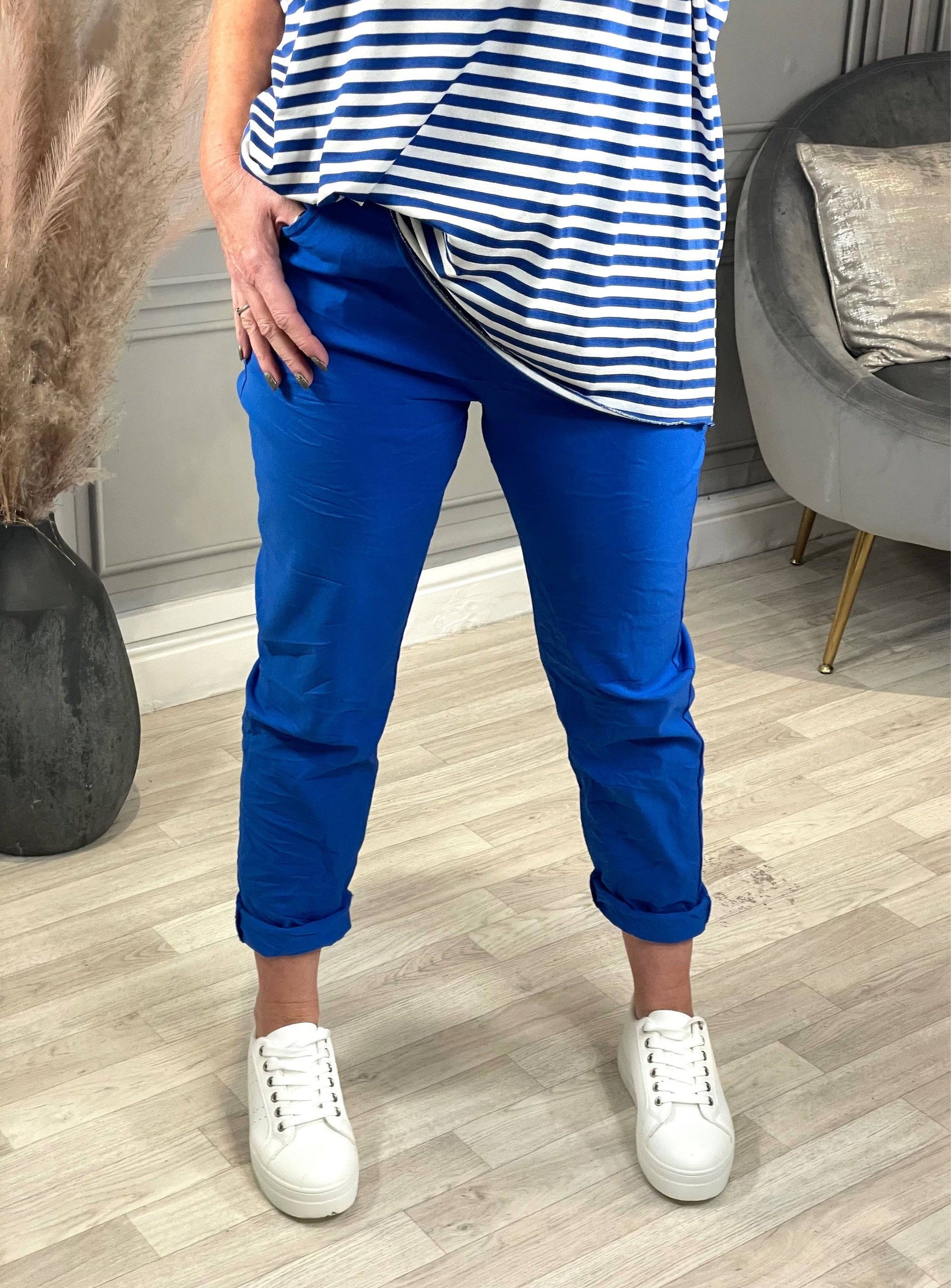 Julia Stretch Magic Trousers 8-22 Cobalt - Susie's Boutique