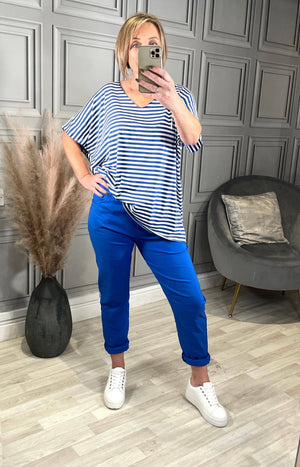 Julia Stretch Magic Trousers 8-22 Cobalt - Susie's Boutique