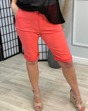 Milana Magic Shorts Bermuda 8 - 20 Coral - Susie's Boutique - | Women's Fashion Online
