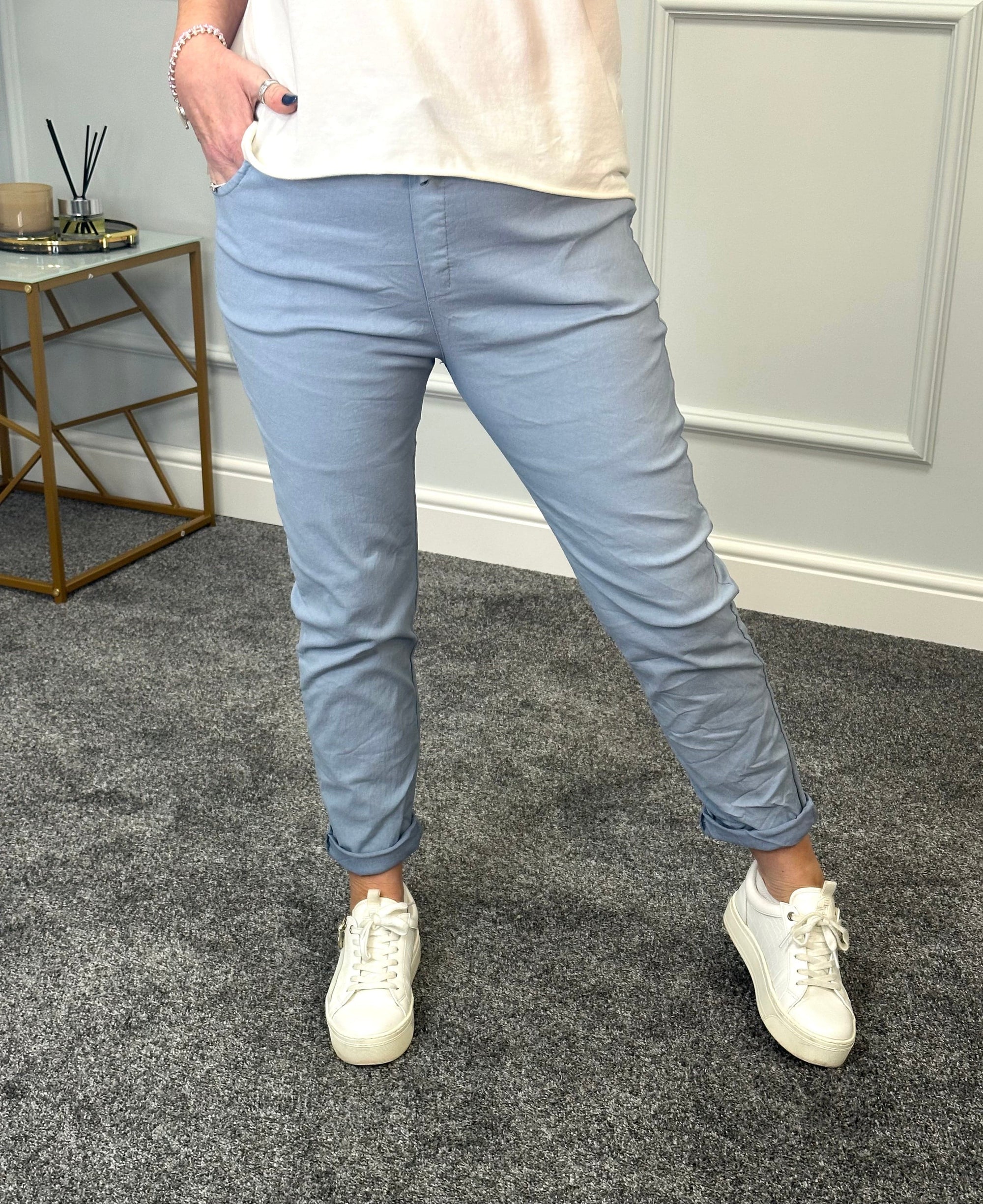 Julia Stretch Magic Trousers 8-22 Denim Blue