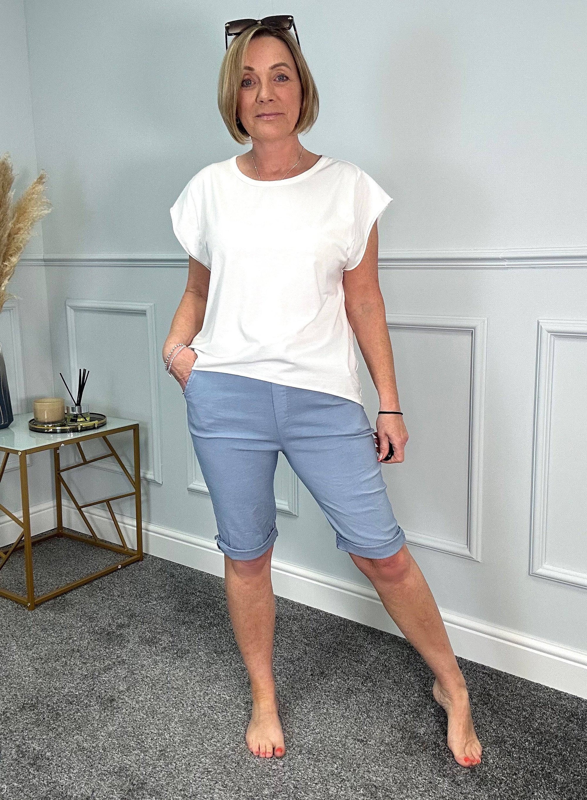 Milana Magic Shorts Bermuda 8-20 Denim Blue