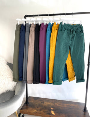 Julia Stretch Magic Trousers 8-22 Forest Green - Susie's Boutique