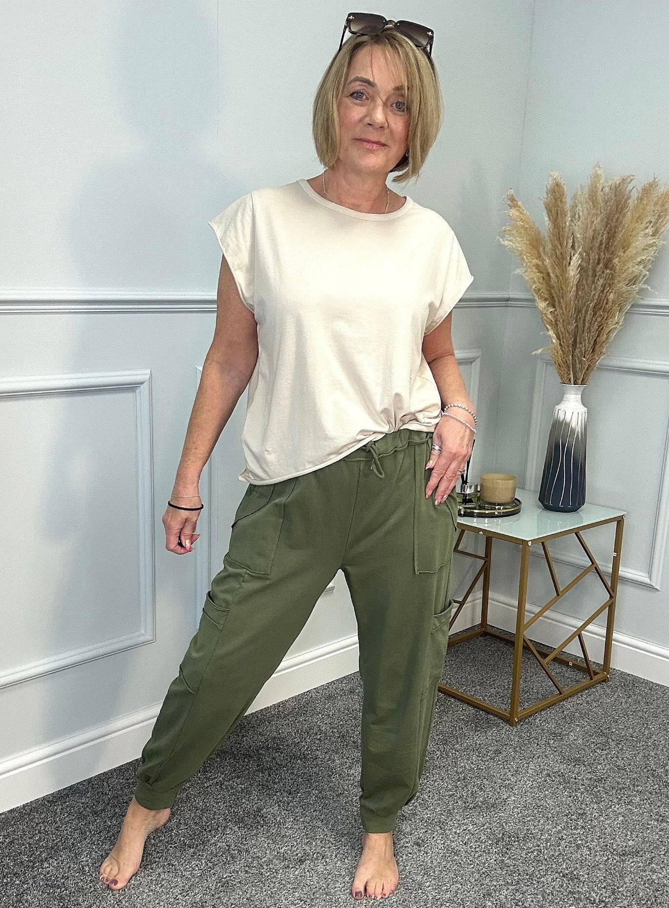 Tanya Cargo Joggers 8-16 khaki - Susie's Boutique
