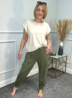 Tanya Cargo Joggers 8-16 khaki - Susie's Boutique
