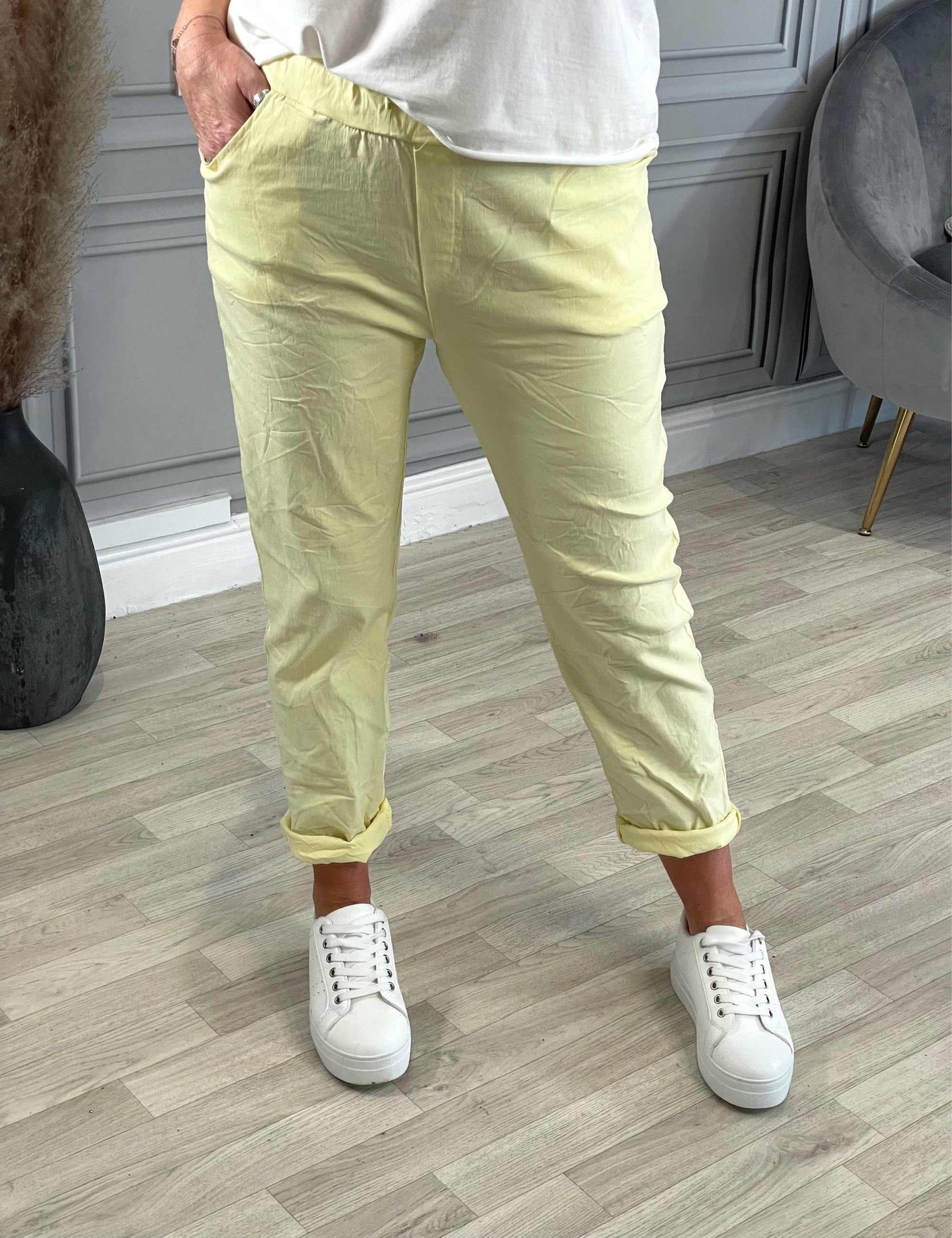 Julia Stretch Magic Trousers 8-22 Lemon