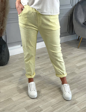 Julia Stretch Magic Trousers 8-22 Lemon