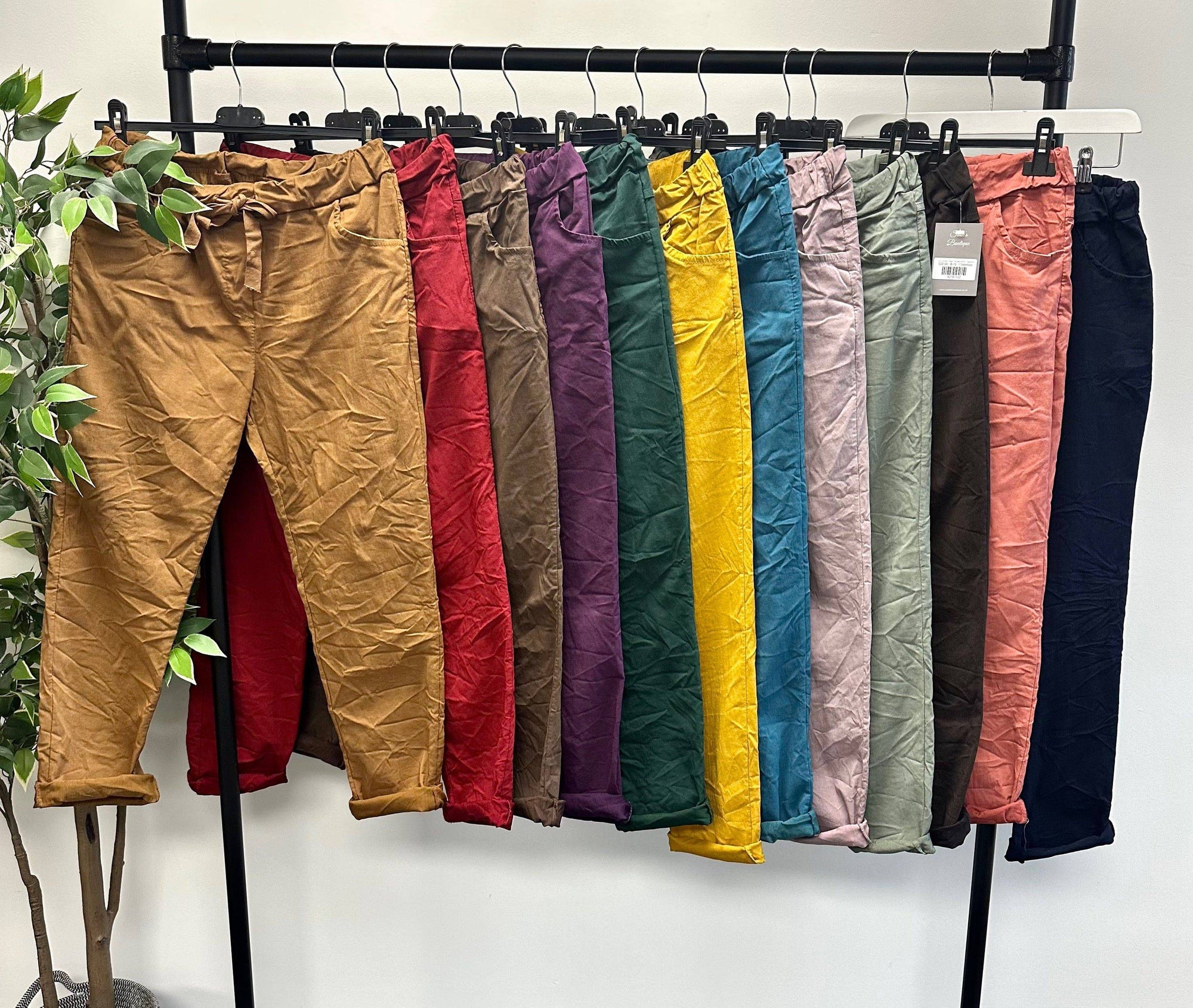 Julia Stretch Magic Trousers 8-22 Mustard - Susie's Boutique