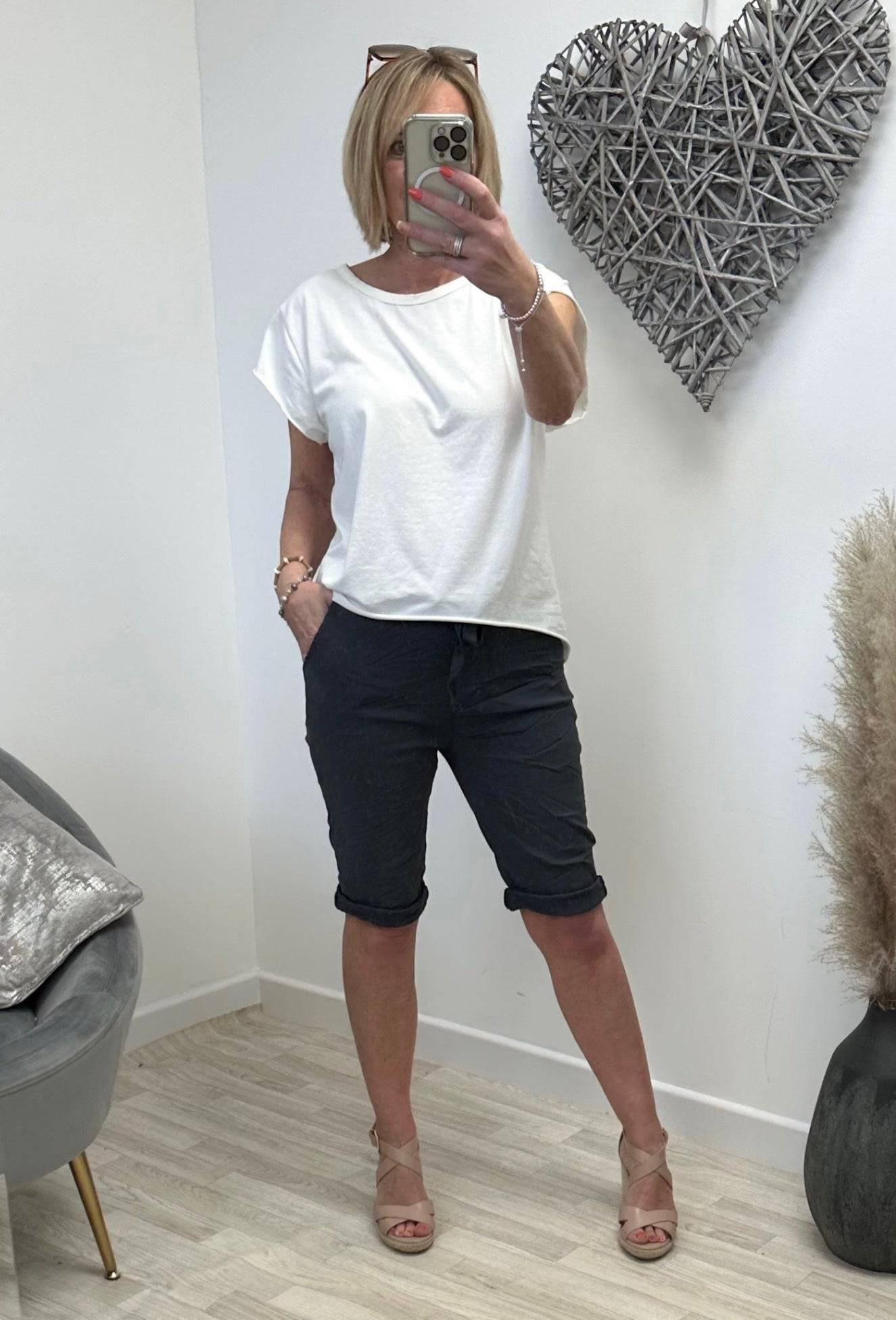Milana Magic Shorts Bermuda 8-20 Slate - Susie's Boutique
