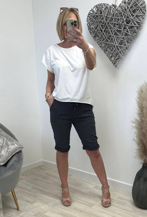 Milana Magic Shorts Bermuda 8-20 Slate - Susie's Boutique