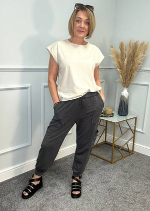 Tanya Cargo Joggers 8-16 Slate - Susie's Boutique