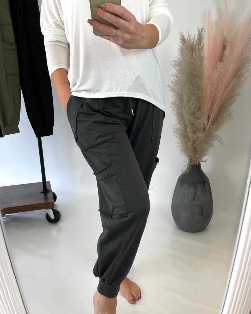 Tanya Cargo Joggers 8-16 Slate - Susie's Boutique