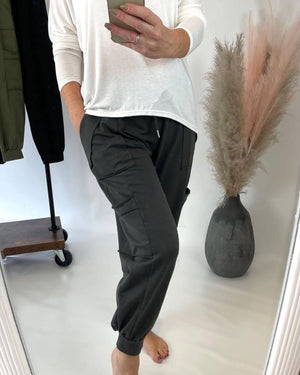 Tanya Cargo Joggers 8-16 Slate - Susie's Boutique