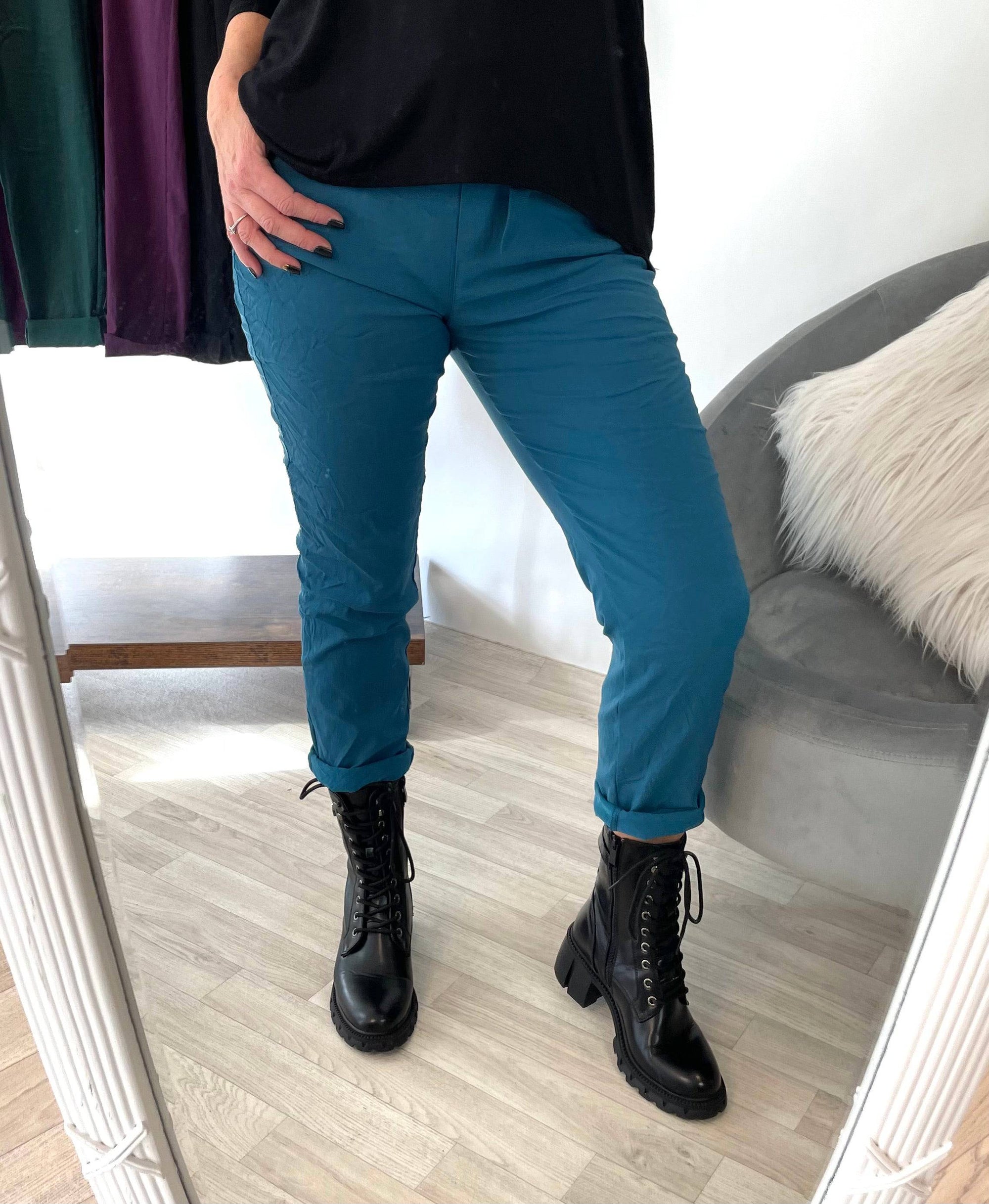 Julia Stretch Magic Trousers 8-22 Teal