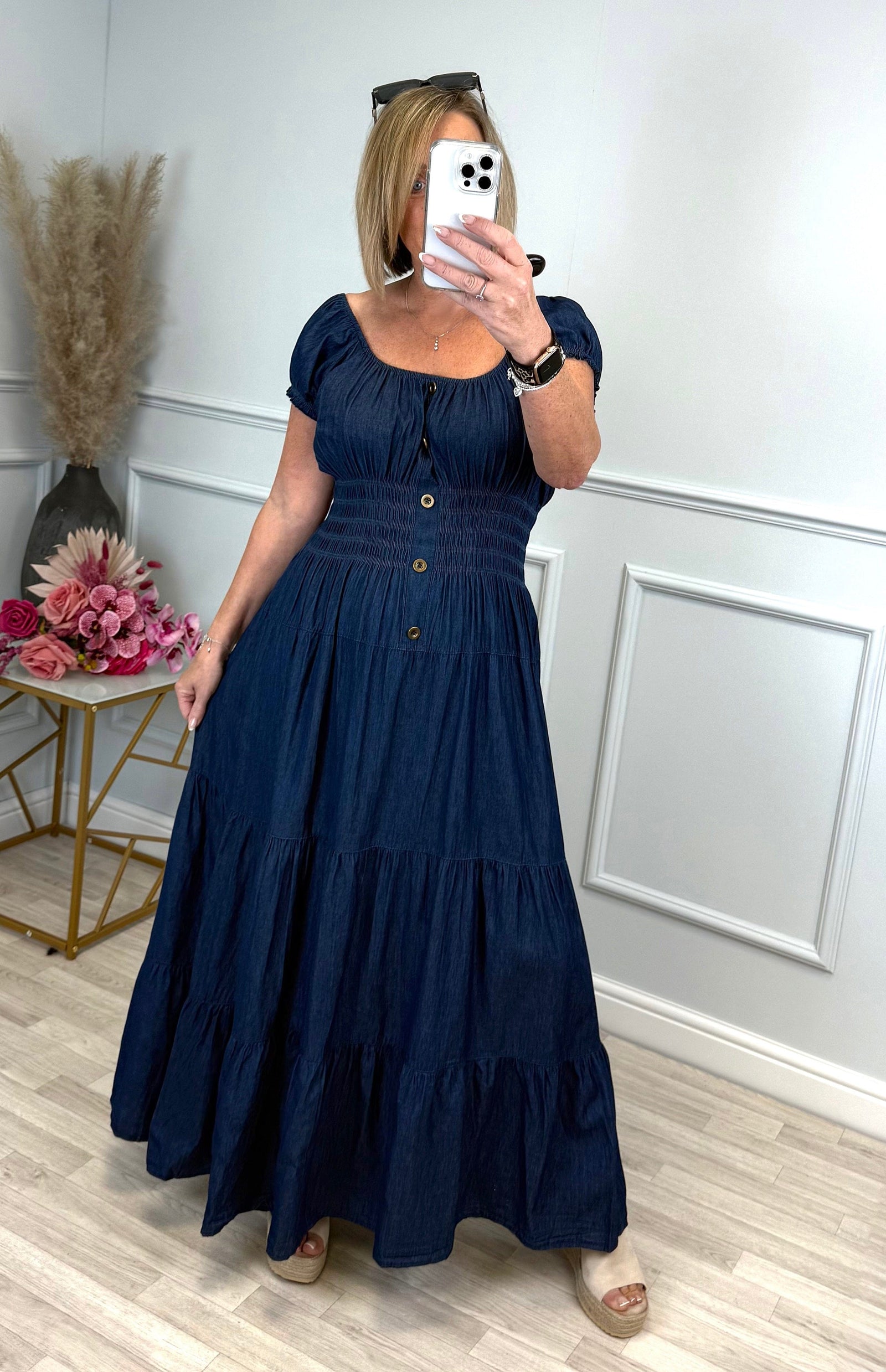 Ria Chambray Magic Maxi Dress 8-18 - Susie's Boutique