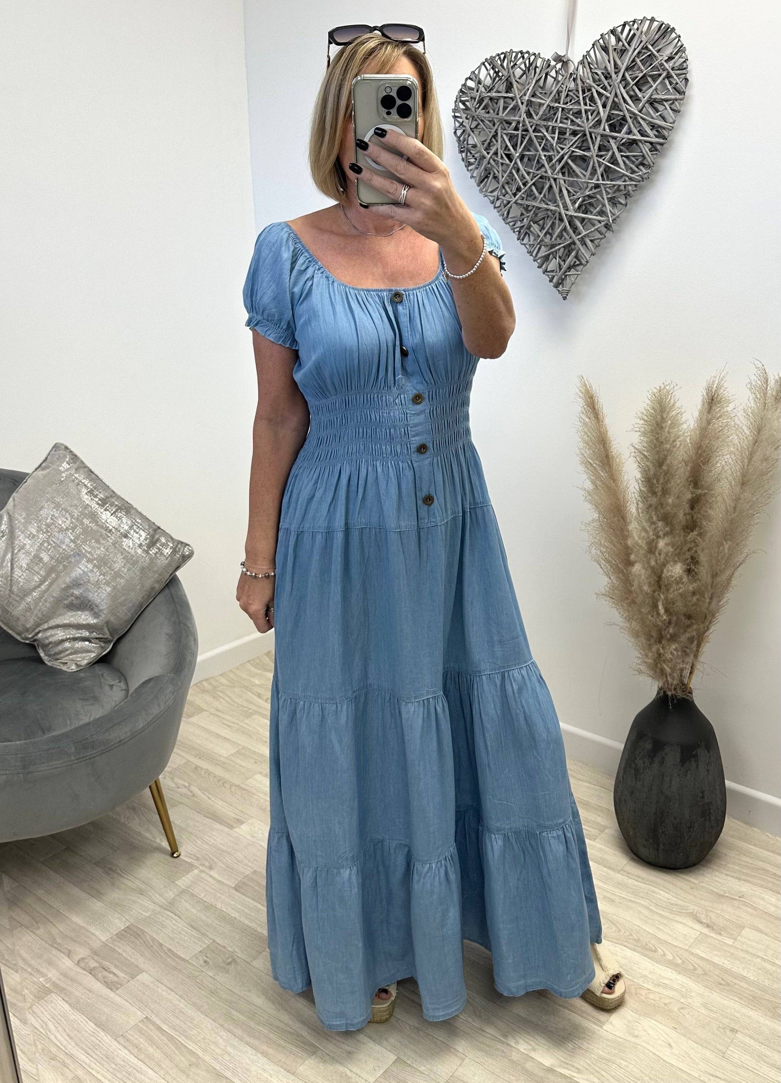 Ria Chambray Magic Maxi Dress 8-18 - Susie's Boutique