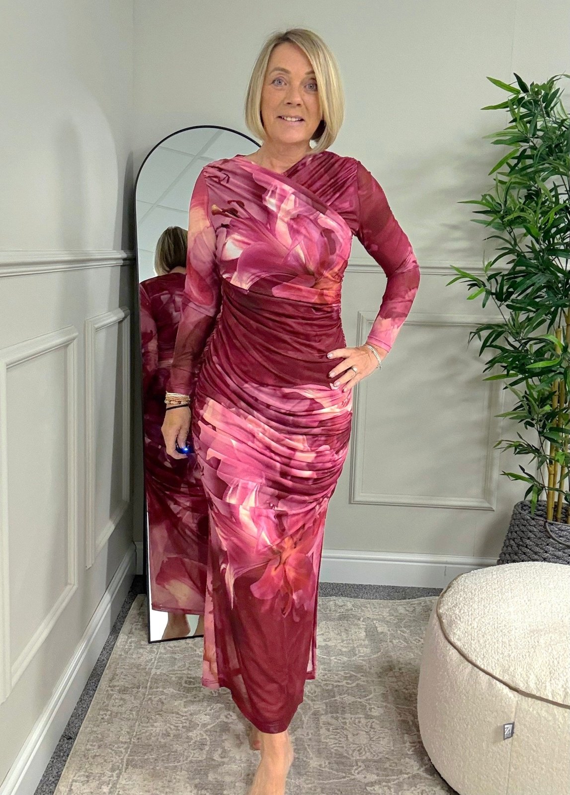 Leona Mesh Maxi Dress 8 - 14 Berry Lily - Susie's Boutique - | Women's Fashion Online