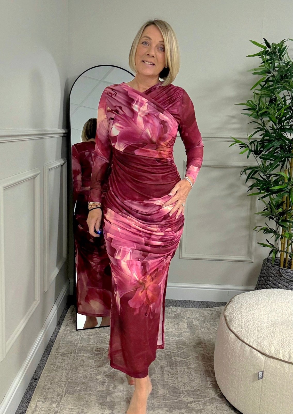 Leona Mesh Maxi Dress 8 - 14 Berry Lily - Susie's Boutique - | Women's Fashion Online