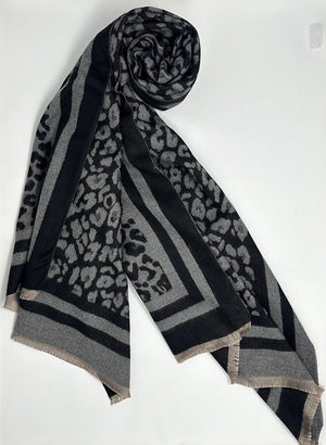 Cashmere mix Leopard Reversible Scarf (5 Colours) - Susie's Boutique - | Women's Fashion Online