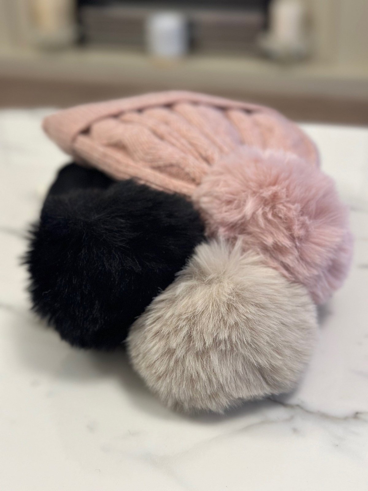 Cable Knit Pom Pom Hat (8 Colours) - Susie's Boutique - | Women's Fashion Online