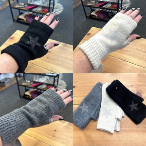 Fingerless Star Gloves (3 Colours) - Susie's Boutique - | Women's Fashion Online