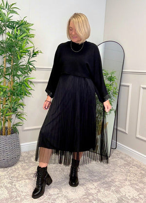 Aurelia Jumper & Pleated Tulle Dress Set – Black - Susie's Boutique - | Women's Fashion Online