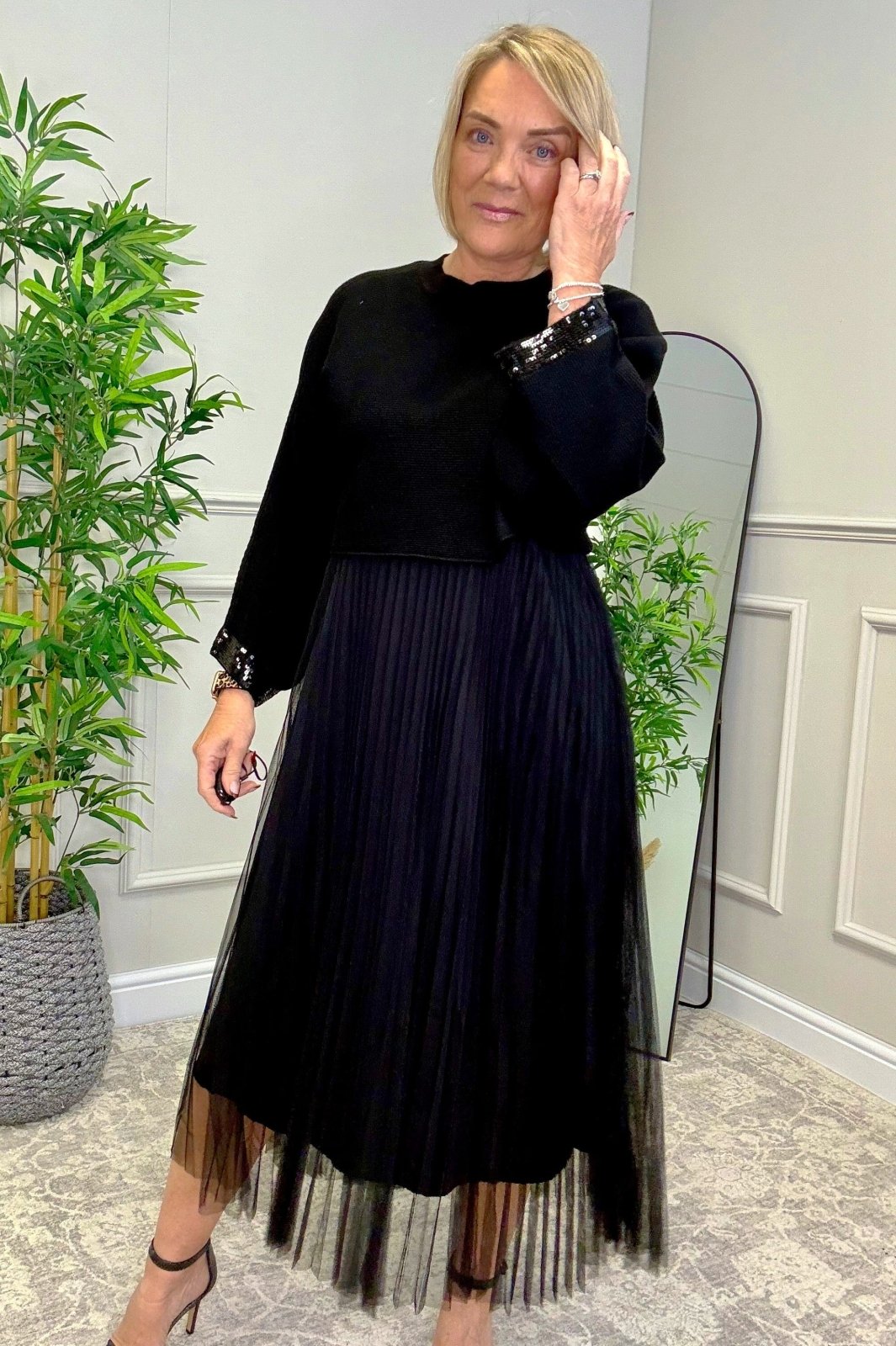 Aurelia Jumper & Pleated Tulle Dress Set – Black - Susie's Boutique - | Women's Fashion Online