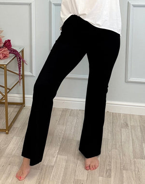 Sasha Flared Sporty Leggings 8–18 Black - Susie's Boutique - | Women's Fashion Online