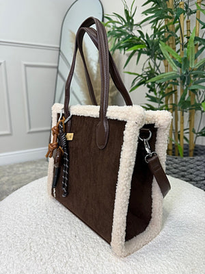 Teddy - Trim Suedette Charm Tote Bag ( 5 colours ) - Susie's Boutique - | Women's Fashion Online