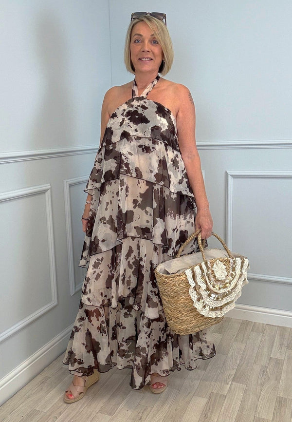 Delilah Cow Print Maxi Dress 8 - 14 exclusive - Susie's Boutique - | Women's Fashion Online